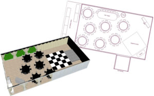Example of CAD drawings given to mock up marquees